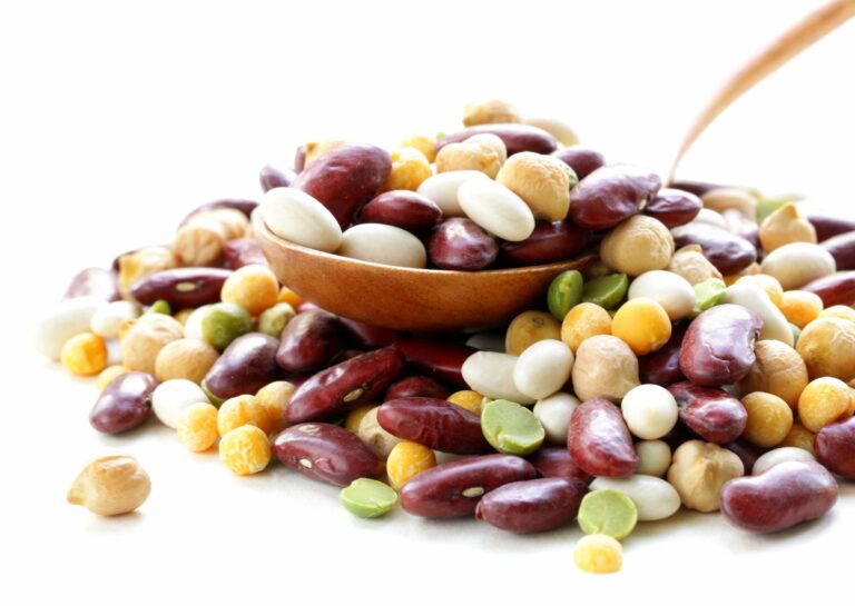 Assortment of different types of beans