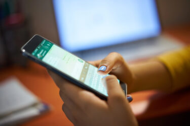 Typing Phone Message