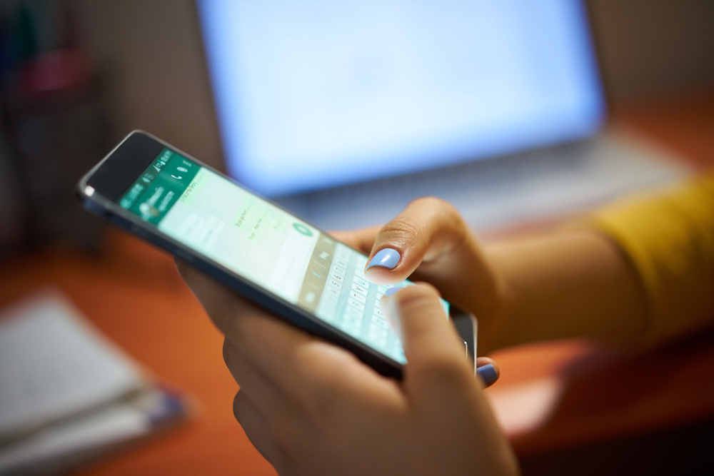 Typing Phone Message