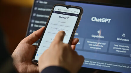 Computer screen with ChatGPT